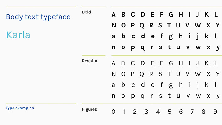 Karla typeface image